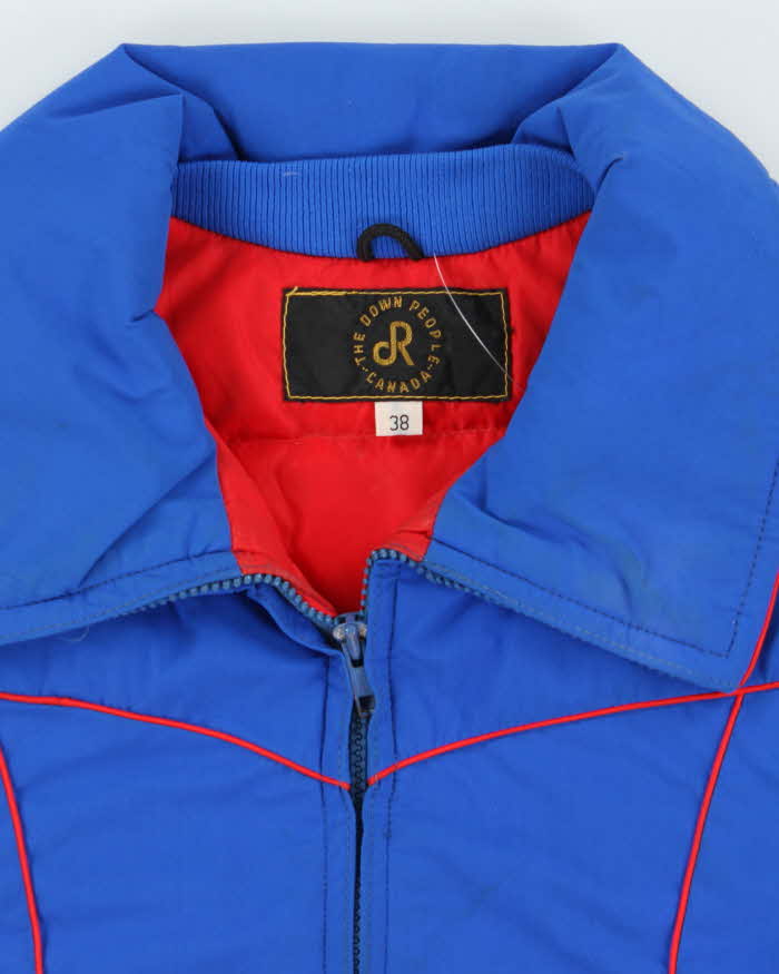 Vintage 1970s The Down People Electric Blue Ski Puffer Jacket - M