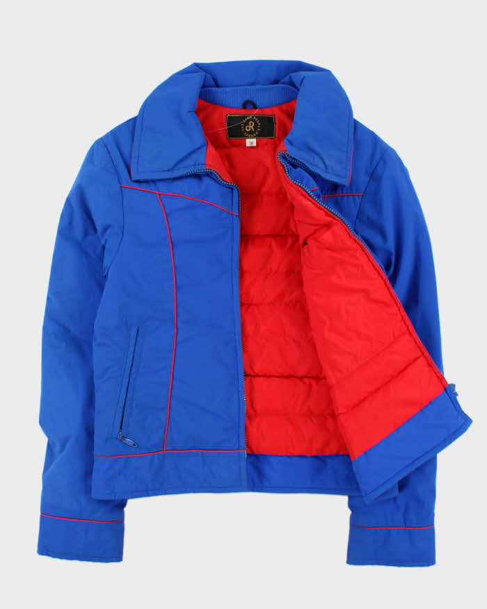 Vintage 1970s The Down People Electric Blue Ski Puffer Jacket - M
