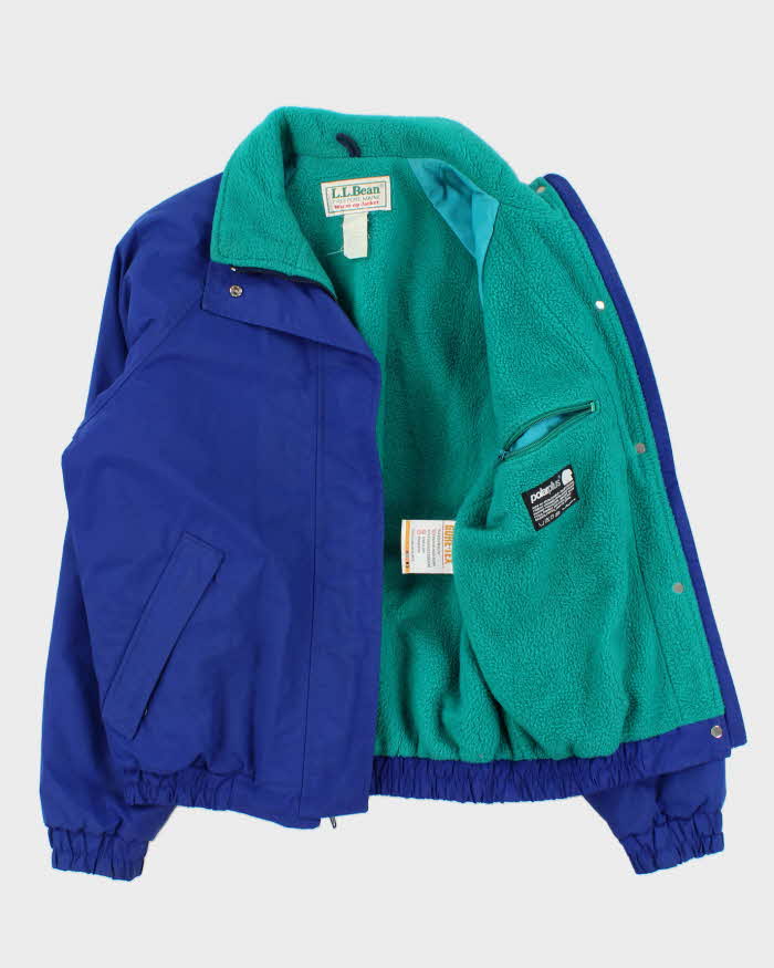 Vintage 1980s L.L.Bean Made In USA Polarplus Gore-Tex Fleece Lined Warm-Up Jacket - M