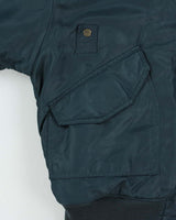 Vintage 1990s NA-47 Flying Eagle Leather Collared Flight Bomber Jacket - XL