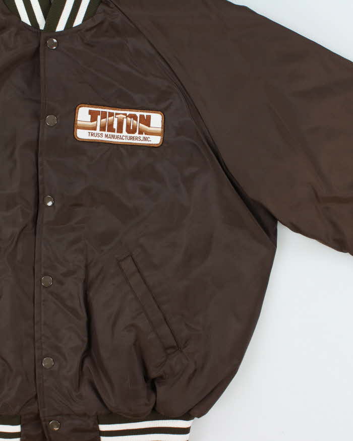 Vintage 1990s United Sports Apparel Satin Varisty Bomber Jacket - XL