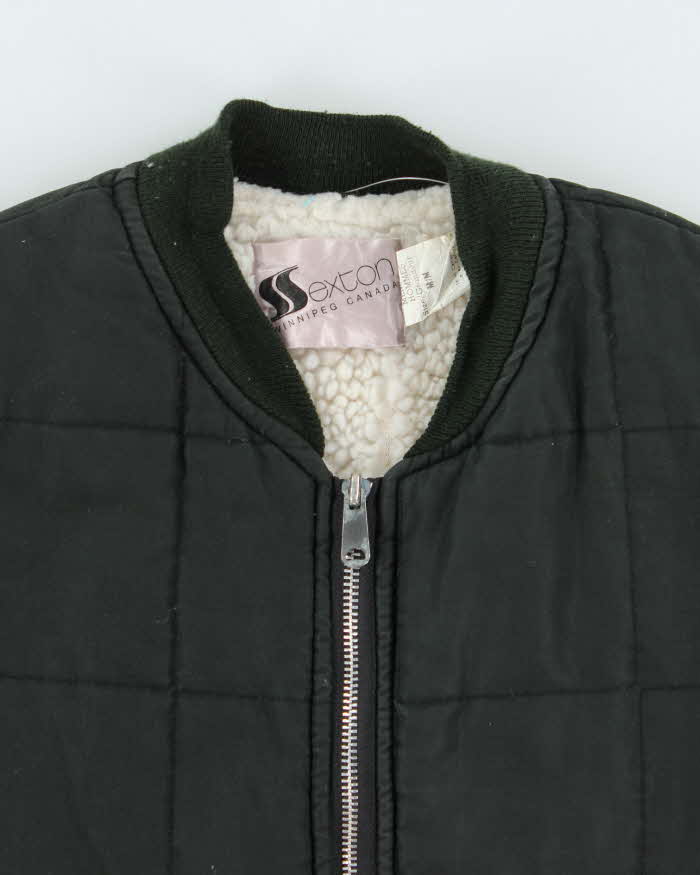 Vintage 1970s Sexton Sherpa Lined Drop Tail Gilet - M