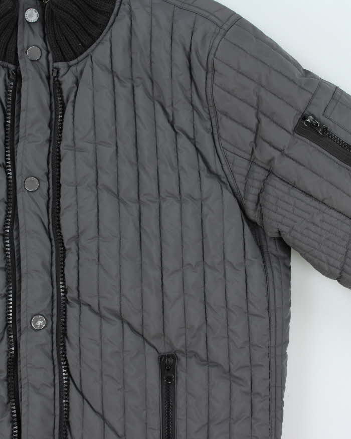 Vintage Y2K 00s Junker Denim 68 Ribbed Puffer Jacket - S