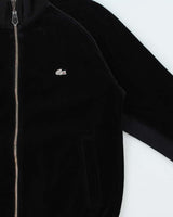 Vintage Y2K 00s Lacoste Velour Silver Croc Velour Track Jacket - S