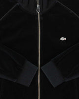 Vintage Y2K 00s Lacoste Velour Silver Croc Velour Track Jacket - S
