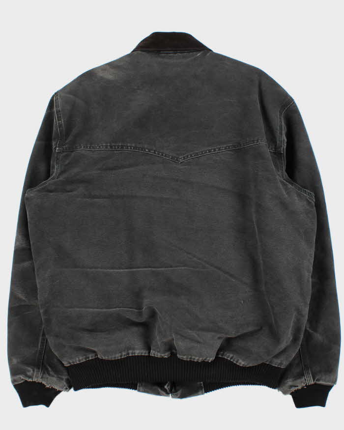 Vintage Carhartt Sante Fe Quilt Lined Firm Duck Loose Fit Faded Workwear Jacket - XL