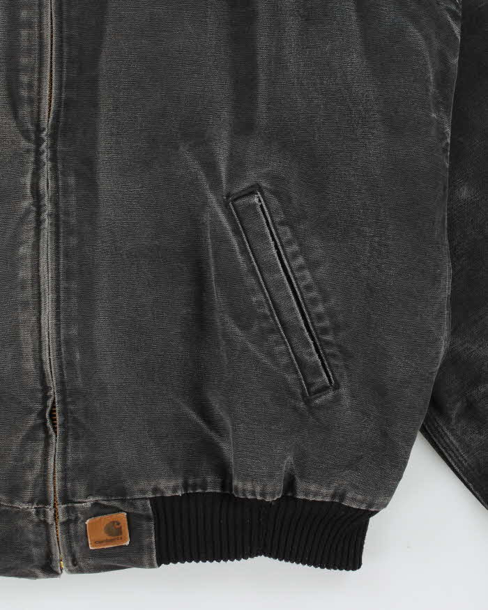 Vintage Carhartt Sante Fe Quilt Lined Firm Duck Loose Fit Faded Workwear Jacket - XL