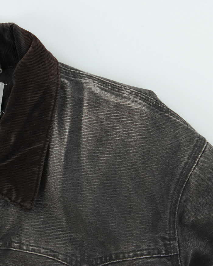 Vintage Carhartt Sante Fe Quilt Lined Firm Duck Loose Fit Faded Workwear Jacket - XL