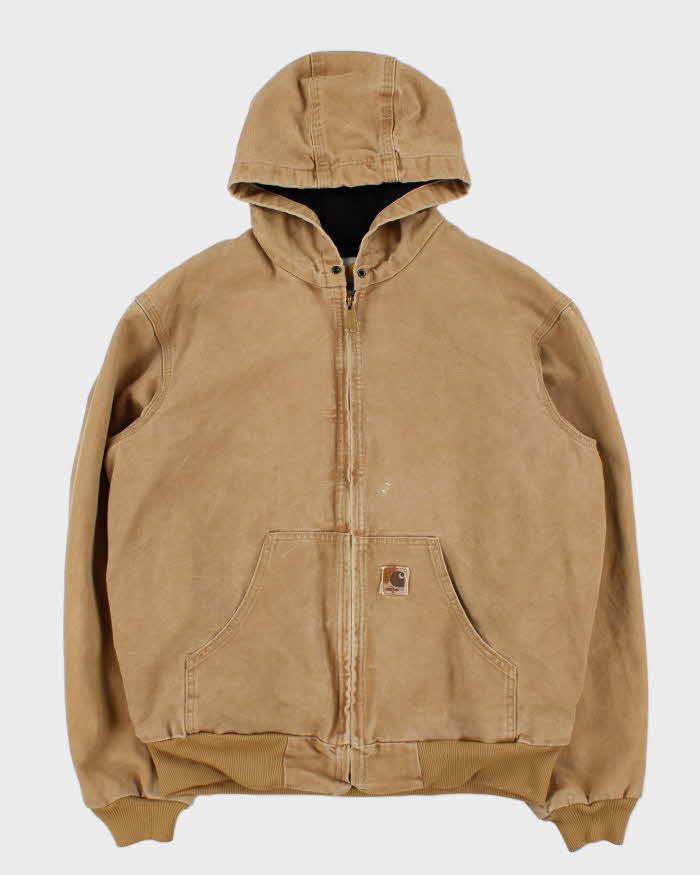 Vintage Y2K 00s Carhartt J25 Camel Heavyweight Therma Active Made In USA Workwear Jacket - M