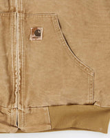 Vintage Y2K 00s Carhartt J25 Camel Heavyweight Therma Active Made In USA Workwear Jacket - M