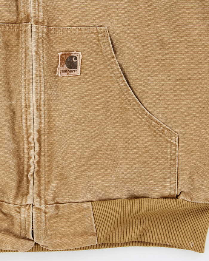 Vintage Y2K 00s Carhartt J25 Camel Heavyweight Therma Active Made In USA Workwear Jacket - M