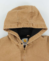 Vintage Y2K 00s Carhartt J25 Camel Heavyweight Therma Active Made In USA Workwear Jacket - M