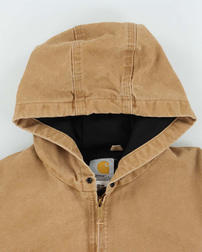 Vintage Y2K 00s Carhartt J25 Camel Heavyweight Therma Active Made In USA Workwear Jacket - M