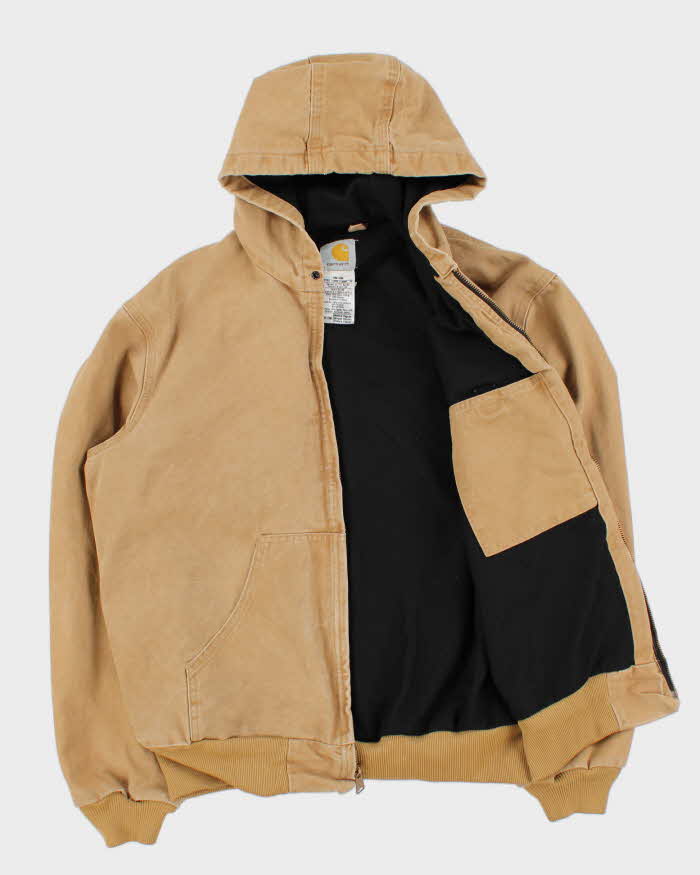 Vintage Y2K 00s Carhartt J25 Camel Heavyweight Therma Active Made In USA Workwear Jacket - M