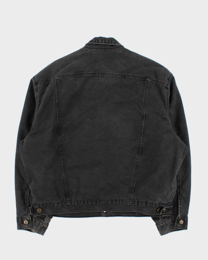 Vintage Y2K 00s Carhartt J233 Sandstone Sherpa Lined Made In USA Workwear Trucker Jacket - L