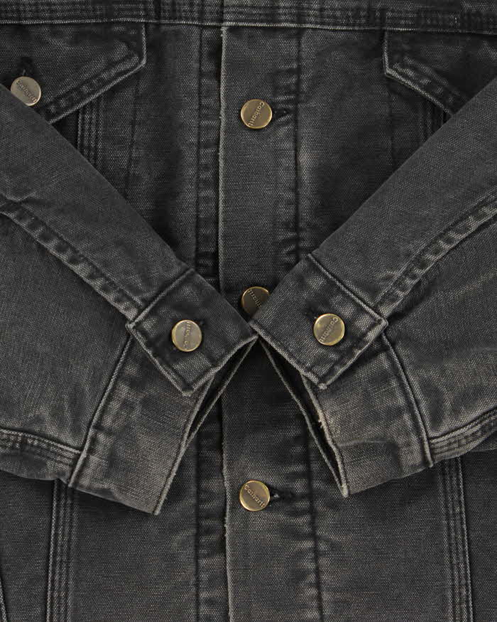 Vintage Y2K 00s Carhartt J233 Sandstone Sherpa Lined Made In USA Workwear Trucker Jacket - L