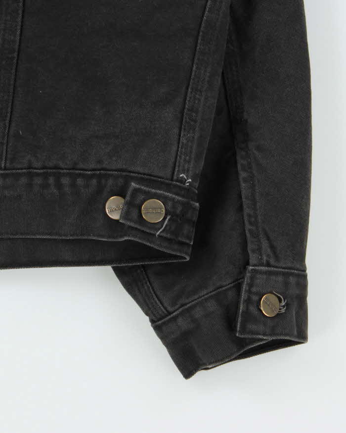 Vintage Y2K 00s Carhartt J233 Sandstone Sherpa Lined Made In USA Workwear Trucker Jacket - M