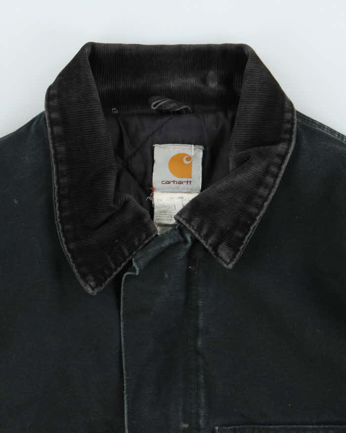 Vintage Y2K 00s Carhartt CO3 Arctic Quilt Lined Made In USA Workwear Chore Jacket - XL