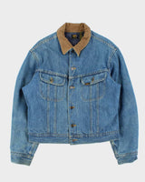 Vintage 1980s Lee Blanket Lined Denim Trucker Jacket - M