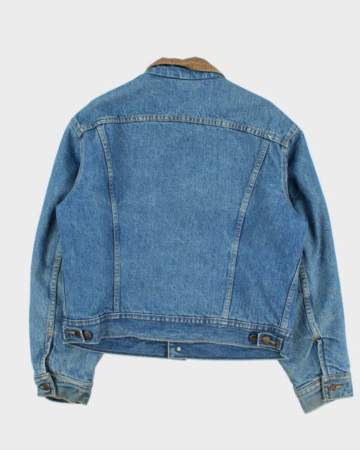 Vintage 1980s Lee Blanket Lined Denim Trucker Jacket - M