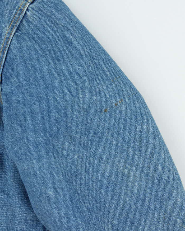Vintage 1980s Lee Blanket Lined Denim Trucker Jacket - M