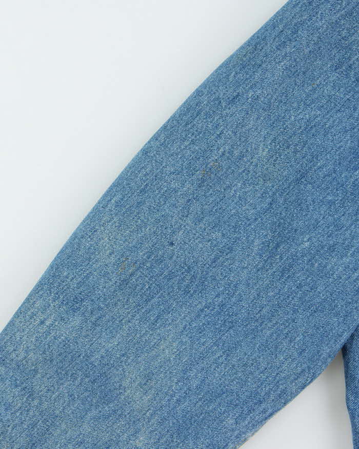 Vintage 1980s Lee Blanket Lined Denim Trucker Jacket - M