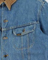Vintage 1980s Lee Blanket Lined Denim Trucker Jacket - M