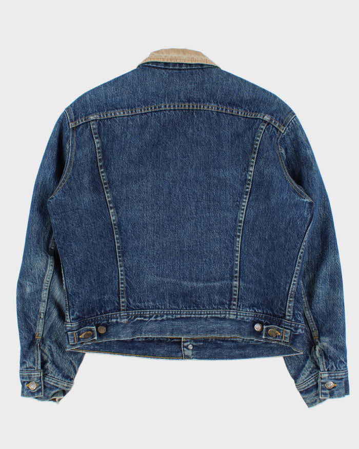 Vintage 1980s Lee Blanket Lined Medium Wash Denim Trucker Jacket - S