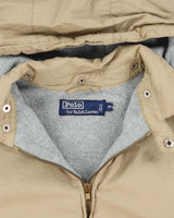 Vintage 1990s Polo Ralph Lauren Fleece Lined Hooded Harrington Jacket - M