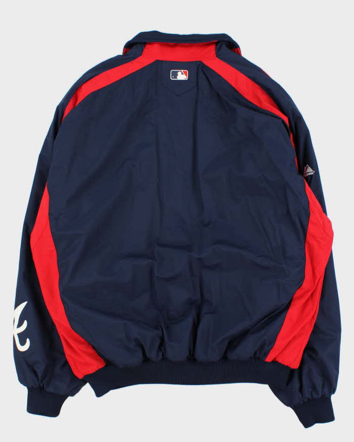 Vintage Y2K 00s Majestic Atlanta Braves Varsity Shell Baseball Jacket - XL