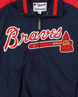 Vintage Y2K 00s Majestic Atlanta Braves Varsity Shell Baseball Jacket - XL