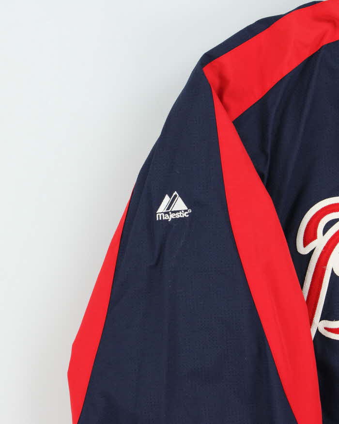 Vintage Y2K 00s Majestic Atlanta Braves Varsity Shell Baseball Jacket - XL