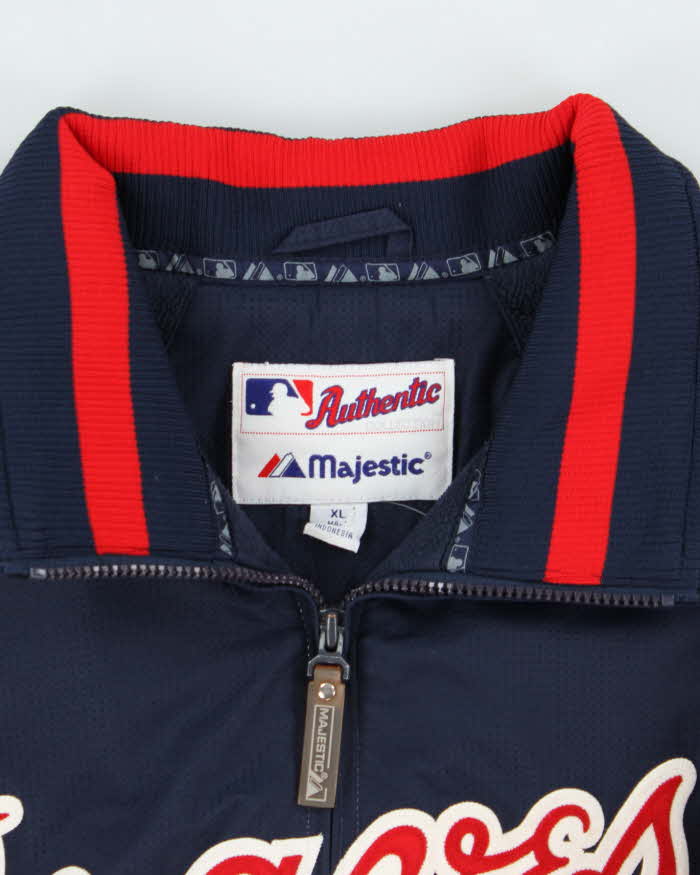Vintage Y2K 00s Majestic Atlanta Braves Varsity Shell Baseball Jacket - XL