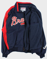 Vintage Y2K 00s Majestic Atlanta Braves Varsity Shell Baseball Jacket - XL