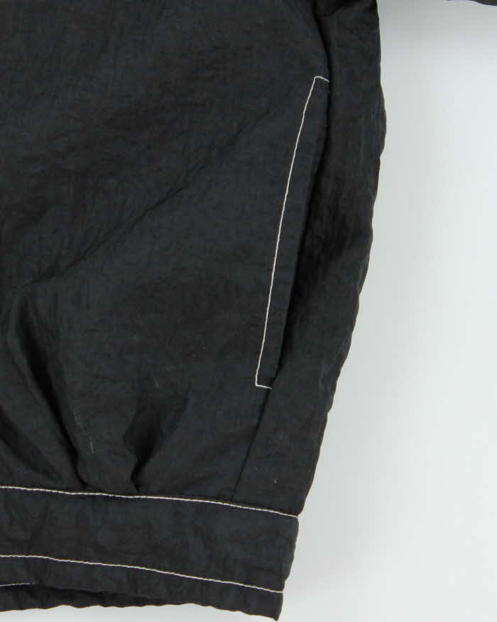 Vintage 1980s I.C.E.Y Constrat Stitch Quilt Lined Shell Bomber Jacket - M