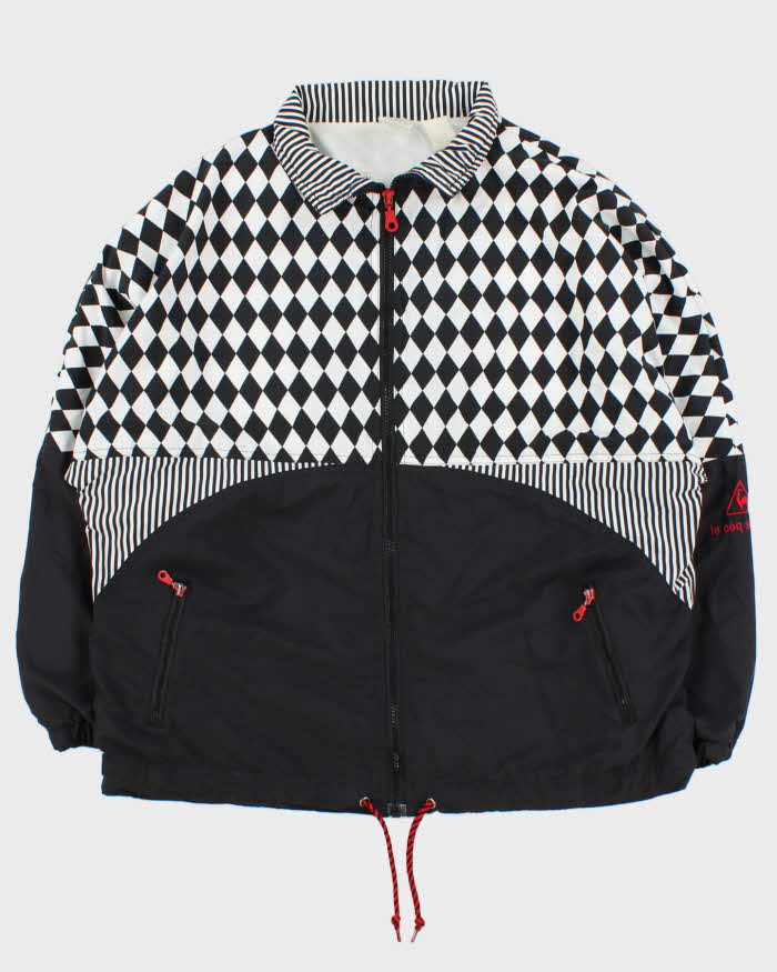 Vintage 1990s Le Coq Sportif Diamond oft Shell Windbreaker Jacket - M