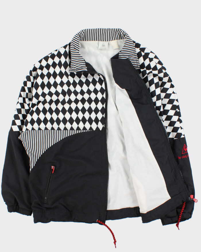 Vintage 1990s Le Coq Sportif Diamond oft Shell Windbreaker Jacket - M