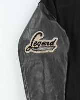 Vintage 1990s Levi's Chain Stitch Wool Leather Oversized Varsity Bomber Jacket - M