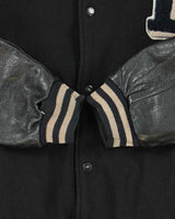 Vintage 1990s Levi's Chain Stitch Wool Leather Oversized Varsity Bomber Jacket - M