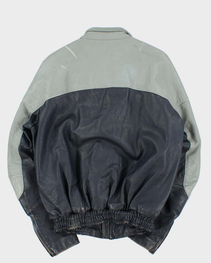 Vintage 1980s BMW Official Cafe Racer Leather Moto Biker Jacket - XL