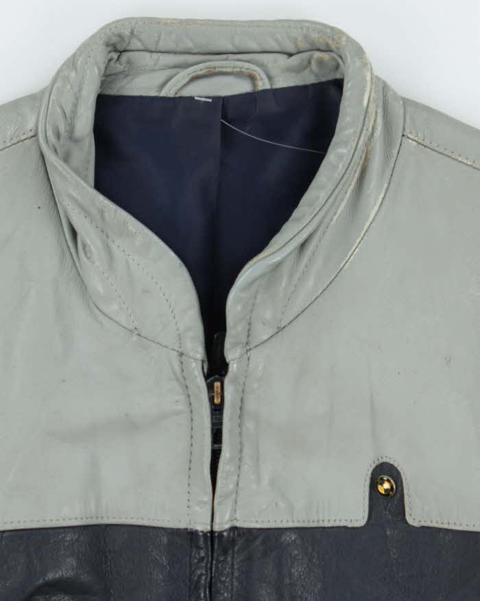 Vintage 1980s BMW Official Cafe Racer Leather Moto Biker Jacket - XL