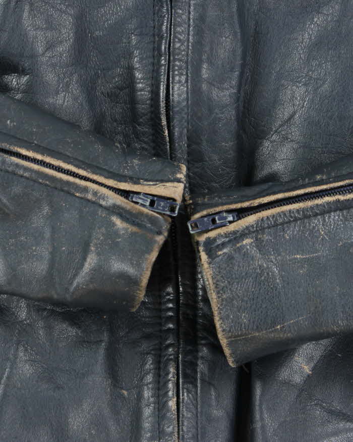 Vintage 1980s BMW Official Cafe Racer Leather Moto Biker Jacket - XL