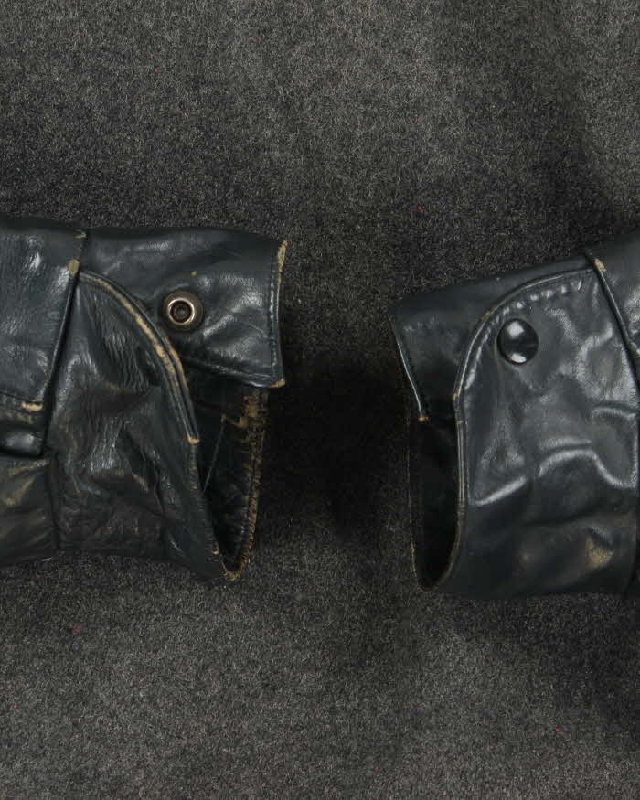 Vintage 1980s Ocean West Quilt Lined Wool Leather Varsity Bomber Jacket - L