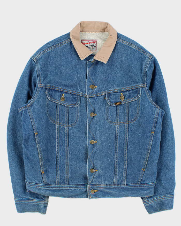 Vintage 1980s Lee Storm Rider Sherpa Lined Denim Trucker Jacket - XL