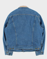 Vintage 1980s Lee Storm Rider Sherpa Lined Denim Trucker Jacket - XL