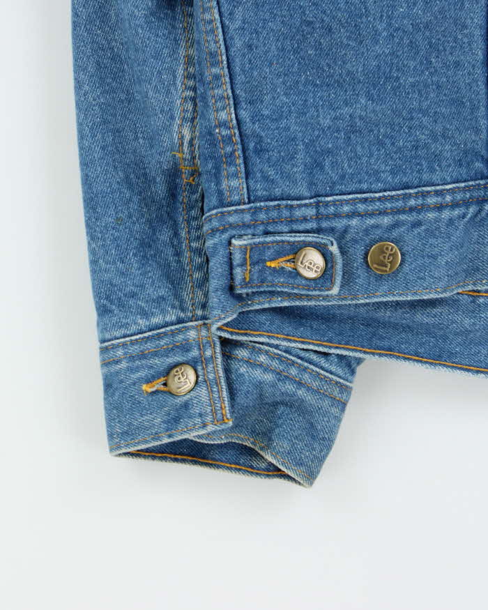 Vintage 1980s Lee Storm Rider Sherpa Lined Denim Trucker Jacket - XL