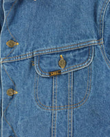 Vintage 1980s Lee Storm Rider Sherpa Lined Denim Trucker Jacket - XL