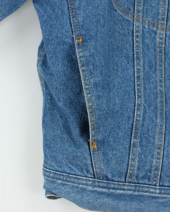 Vintage 1980s Lee Storm Rider Sherpa Lined Denim Trucker Jacket - XL
