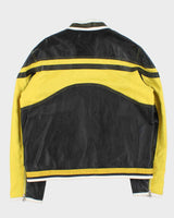 Vintage Y2K 00s Wilsons M.Julian Leather Two-Tone Cafe Racer Biker Jacket - L