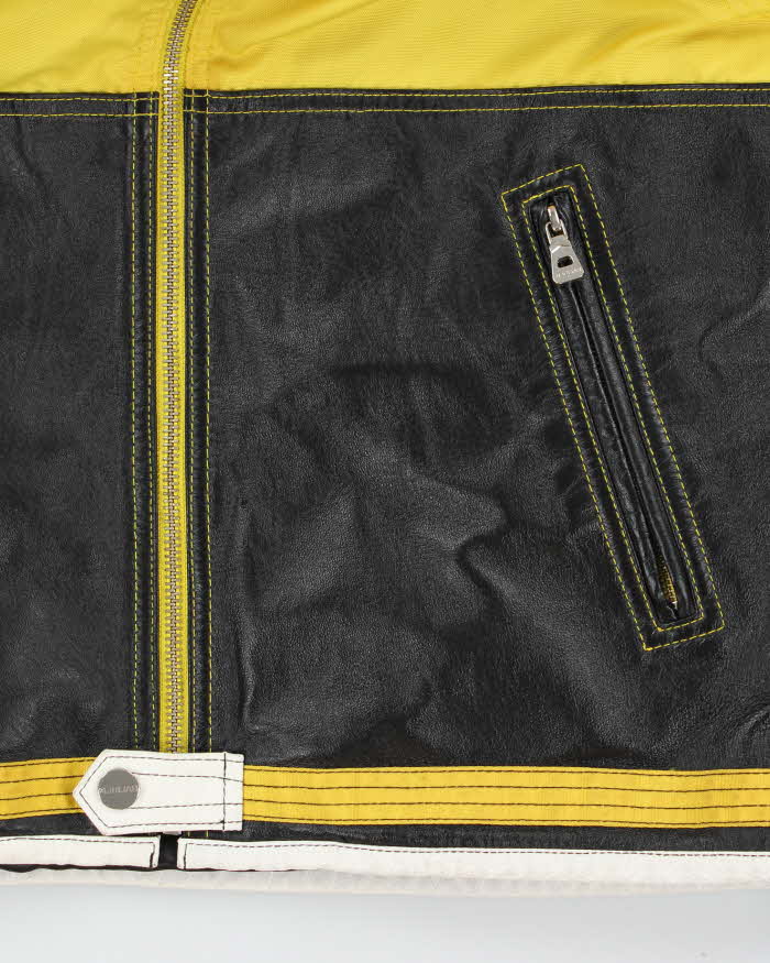 Vintage Y2K 00s Wilsons M.Julian Leather Two-Tone Cafe Racer Biker Jacket - L